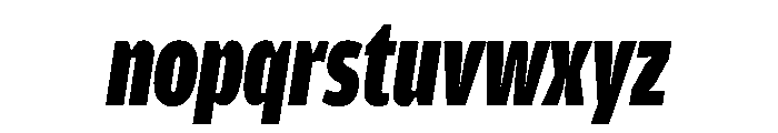 Amplitude Compressed Ultra Italic Font LOWERCASE