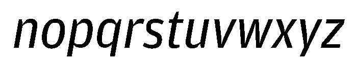 Amplitude Regular Italic Font LOWERCASE