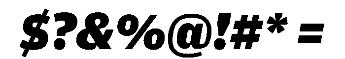 Amplitude Wide Black Italic Font OTHER CHARS