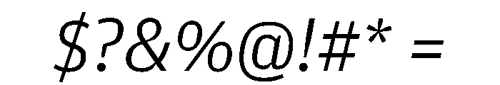 Amplitude Wide Light Italic Font OTHER CHARS