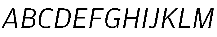 Amplitude Wide Light Italic Font UPPERCASE