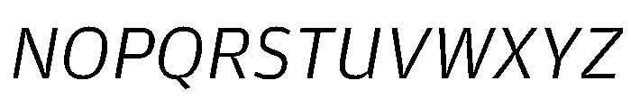 Amplitude Wide Light Italic Font UPPERCASE