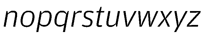 Amplitude Wide Light Italic Font LOWERCASE