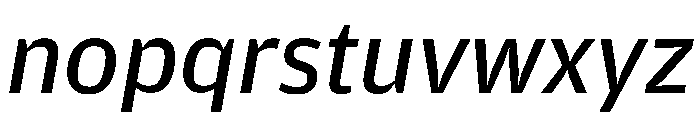 Amplitude Wide Regular Italic Font LOWERCASE