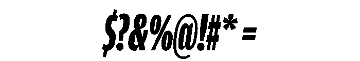 Amplitude X Compressed Black Italic Font OTHER CHARS