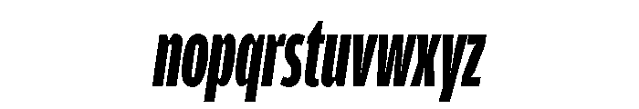 Amplitude X Compressed Black Italic Font LOWERCASE