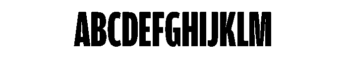 Amplitude X Compressed Black Font UPPERCASE