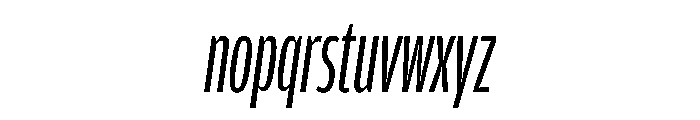 Amplitude X Compressed Book Italic Font LOWERCASE