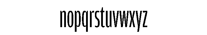 Amplitude X Compressed Book Font LOWERCASE