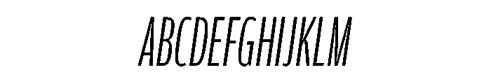 Amplitude X Compressed Light Italic Font UPPERCASE