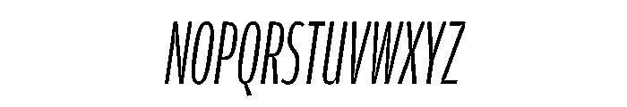Amplitude X Compressed Light Italic Font UPPERCASE