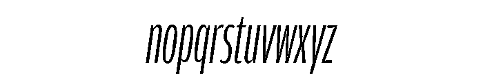 Amplitude X Compressed Light Italic Font LOWERCASE