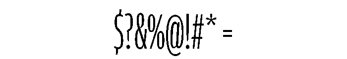 Amplitude X Compressed Light Font OTHER CHARS