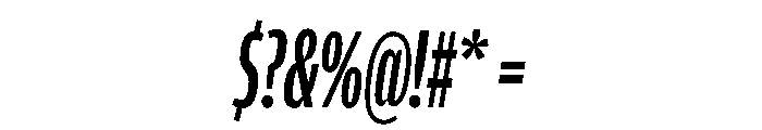 Amplitude X Compressed Medium Italic Font OTHER CHARS