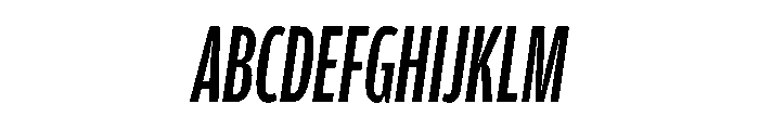 Amplitude X Compressed Medium Italic Font UPPERCASE