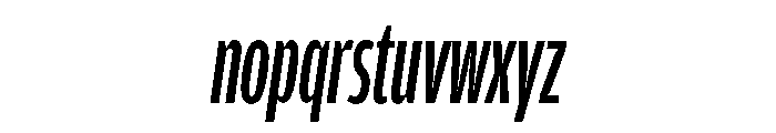 Amplitude X Compressed Medium Italic Font LOWERCASE