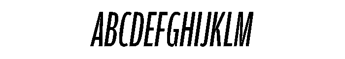 Amplitude X Compressed Regular Italic Font UPPERCASE