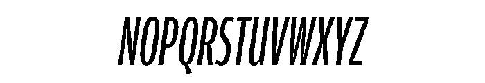 Amplitude X Compressed Regular Italic Font UPPERCASE