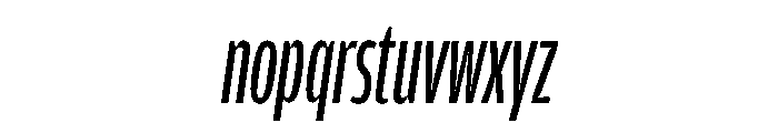 Amplitude X Compressed Regular Italic Font LOWERCASE
