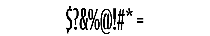 Amplitude X Compressed Regular Font OTHER CHARS