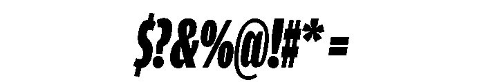 Amplitude X Compressed Ultra Italic Font OTHER CHARS
