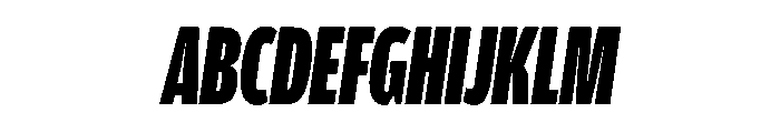 Amplitude X Compressed Ultra Italic Font UPPERCASE
