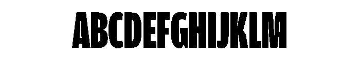 Amplitude X Compressed Ultra Font UPPERCASE