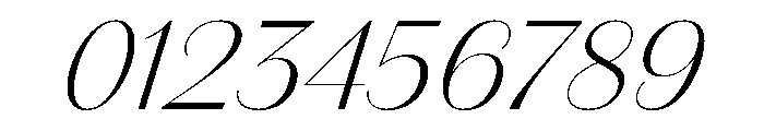 Amandine Light Italic Font OTHER CHARS