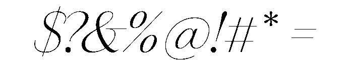Amandine Light Italic Font OTHER CHARS