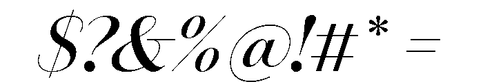 Amandine Medium Italic Font OTHER CHARS
