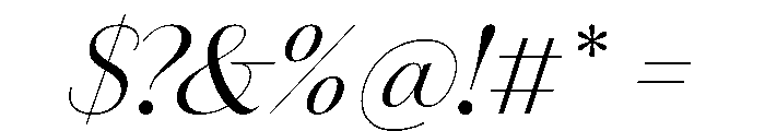 Amandine Regular Italic Font OTHER CHARS