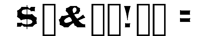American Inset Font OTHER CHARS