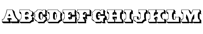 American Outline Font UPPERCASE