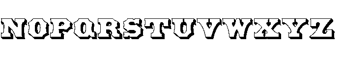 American Outline Font UPPERCASE