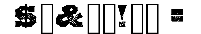 American Shopworn Font OTHER CHARS