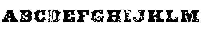 American Shopworn Font UPPERCASE