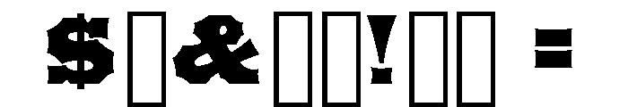 American Solid Font OTHER CHARS