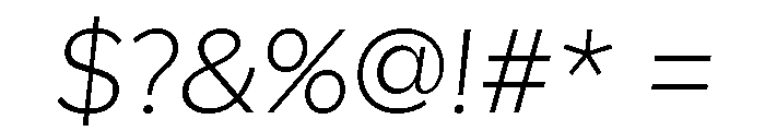Amica Extra Light Italic Font OTHER CHARS