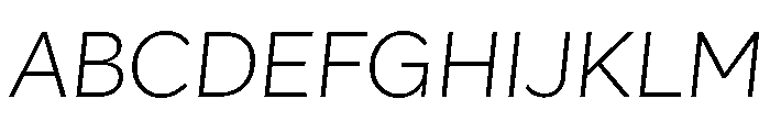 Amica Extra Light Italic Font UPPERCASE