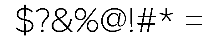 Amica Extra Light Font OTHER CHARS