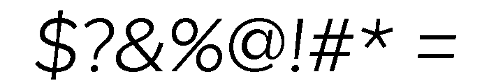 Amica Light Italic Font OTHER CHARS