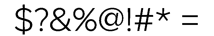 Amica Light Font OTHER CHARS
