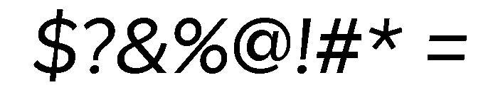 Amica Regular Italic Font OTHER CHARS