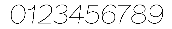 Amica Thin Italic Font OTHER CHARS