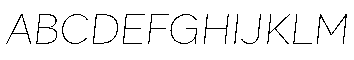 Amica Thin Italic Font UPPERCASE