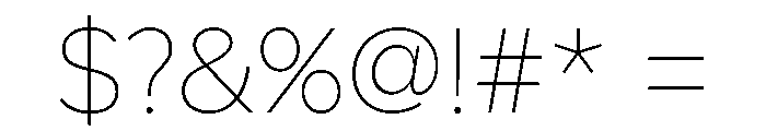 Amica Thin Font OTHER CHARS