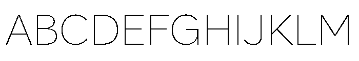 Amica Thin Font UPPERCASE