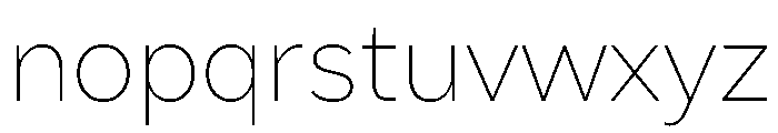 Amica Thin Font LOWERCASE