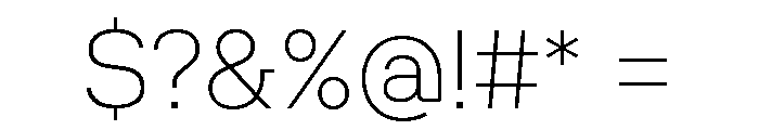 Ampere Extra Light Font OTHER CHARS