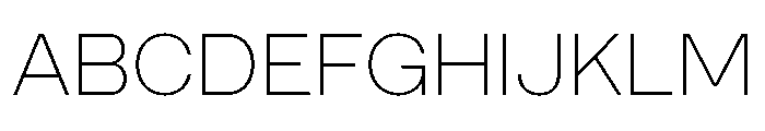 Ampere Extra Light Font UPPERCASE